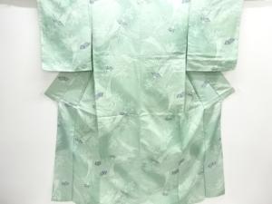 未使用品　桧扇に花古典柄模様小紋着物